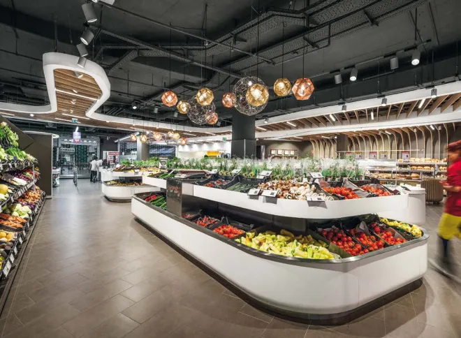 Blick in einen Supermarkt