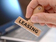 Stempel mit Leasing Aufschrift